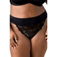 thumbnail image 2 of Women's Elila 3903 Microfiber & Lace Tanga Panty (Dusty Rose 4X), 2 of 4