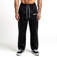 thumbnail image 2 of Summer Men Sweatpants Joggers Straight Pants Neutral Breathable Loose Outdoor Quick Drying Fabric Fitness pants Casual Trousers Black L, 2 of 4