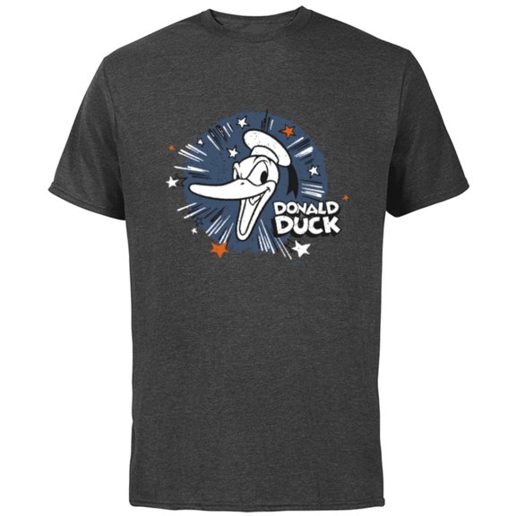Disney 100 Donald Duck Quackin’ Mad Retro Vintage D100 - Short Sleeve Cotton T-Shirt for Adults - Customized-Charcoal