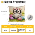 thumbnail image 2 of Weloille Easter Printed Style Pillowcase 1 Piece, 1.44 x 1.44 Feet Soft Pillow Cover, No Pillow Insert Colorfast Fabric Decor, Decorative Pillow Sham for Sofa Bedroom Living Room Holiday Decor, 2 of 5