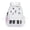 White#1, variant on Polka Dot Piano‑Themed Backpack, 16.93In X 11.81In X 5.12In Back To School Bag, Music Note Print & Star Zipper Charm For Campus & Commute (Black)