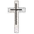 thumbnail image 2 of Dicksons Layered Criss Cross Brown 10 x 17.25 Metal Hanging Wall Cross, 2 of 2