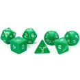 thumbnail image 2 of Green Jumbo Dice with White Numbers D6 24mm (15/16in) Set of 7 Koplow Games, 2 of 3