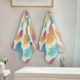 thumbnail image 4 of Coolnut Pineapple Soft Hand Towels, 2 PcsAbsorbent Bath Towel Decorative Fingertip Towels for Bathroom Gym Spa Hotel Beach Swimming Pool,14.4"x 28.3", 4 of 6