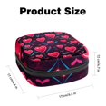 thumbnail image 2 of Valentine's Day Toiletry Bag Small Travel Storage Pouch for Menstrual Pads – Velvet, Sponge, Oxford Cloth - 4.7x6.6x6.6 in., 2 of 6