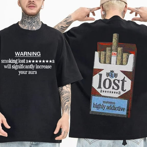 Mgk 2025 Album Lost Americana T-Shirt Unisex Short Sleeve Round Neck Tee Streetwear,Black Color,Size M