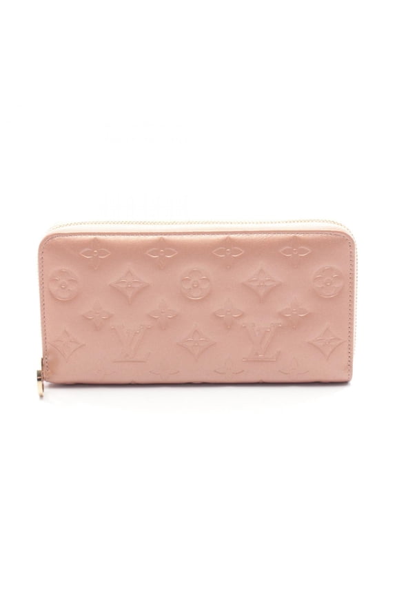 Pre-Owned Louis Vuitton Coussin Zippy Wallet, Round Long Leather Monogram Embossed, Women's,...
