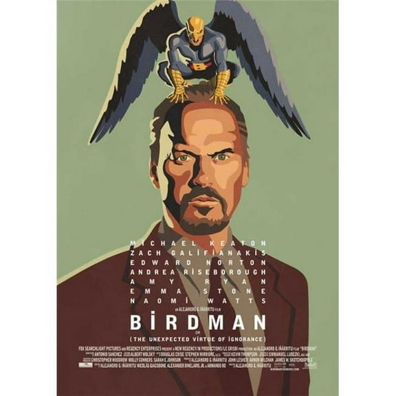 Pop Culture Graphics  Birdman Movie Poster Print 27 x 40
