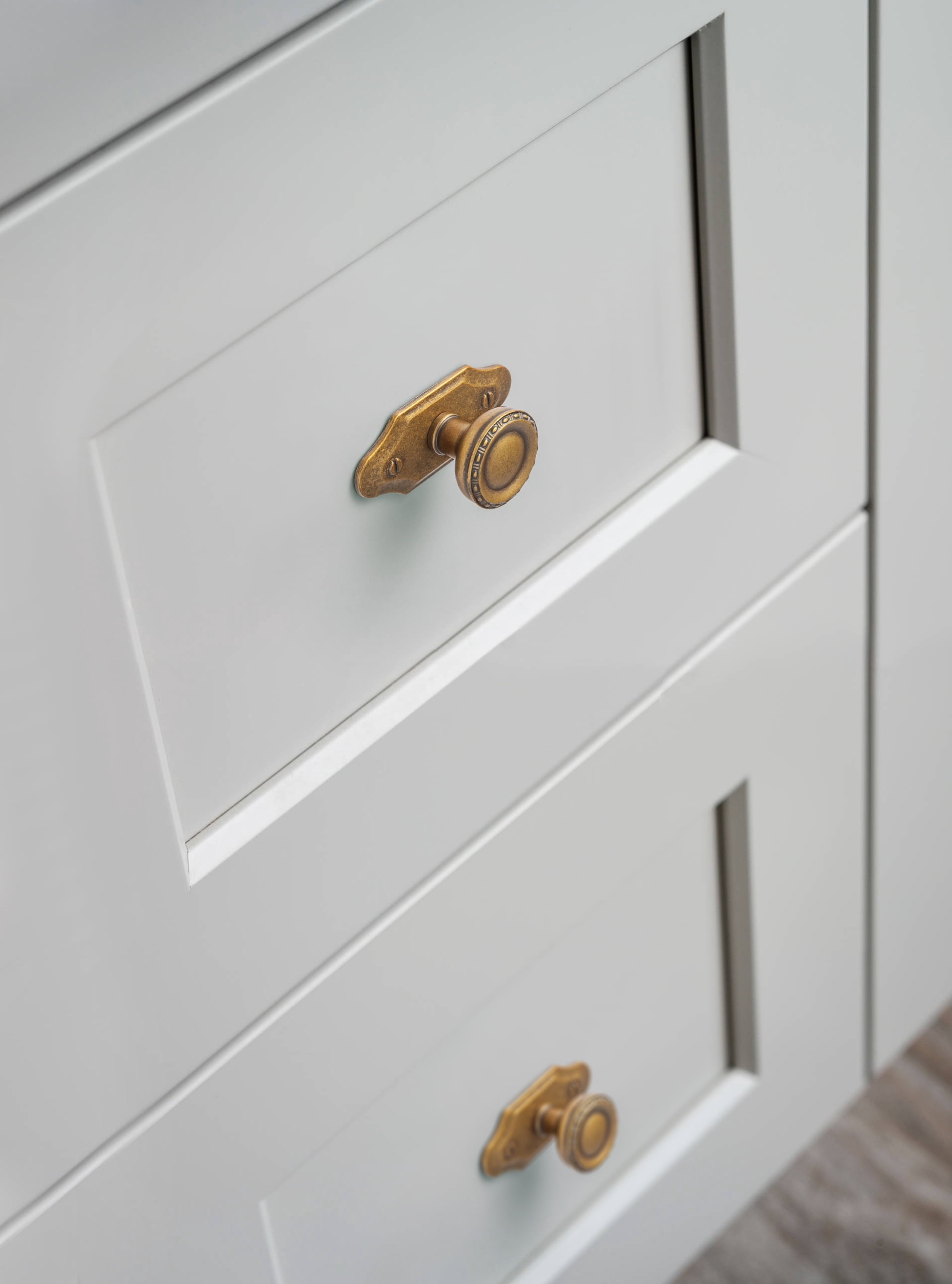 Goo-Ki 12 Pack Antique Brass Cabinet Knobs with Backplate for Drawer Cupboard, Vintage Bronze 1.3" Dia Drawer Knob Pulls Handle Zinc Alloy Hardware
