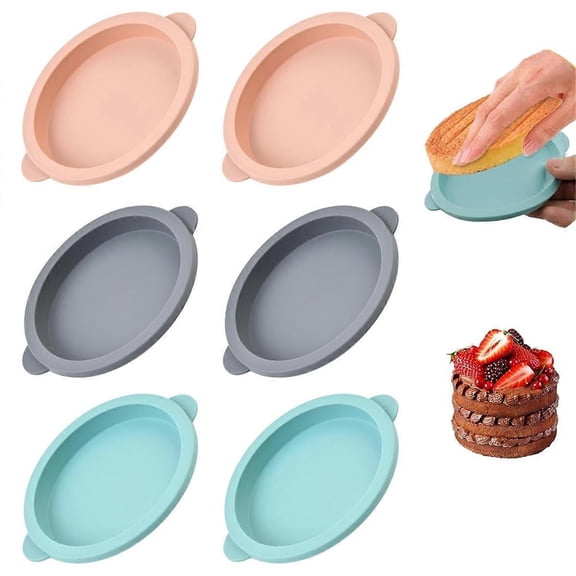 6pc Silicone Baking Moulds, Moulds for Hot Air Fryer, 13.5 X 12 cm,