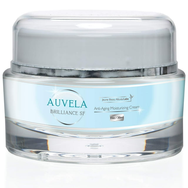 Auvela Creme - Auvela Brilliance SF - Crema antienvejecimiento y antiarrugas - Hidrata y protege tu piel de la apariencia envejecida y arrugada - Jeaune Bisou Alluvia Labs Auvela Brilliance SF Cream