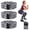 Grey Leopard print, variant on BouPower Fabric Resistance Bands Set of 6 Pack, Non Slip Booty Bands for Glutes Legs and Strength Training, Light Medium Heavy Workout Loops for Home Gym, Pilates, Exercise, Stretching, Travel