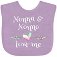 thumbnail image 3 of Inktastic Nonna and Nonno Love Me Heart Grandchild Boys or Girls Baby Bib, 3 of 4