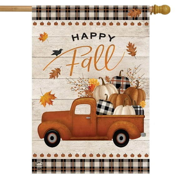 Briarwood Lane Happy Fall Pickup Truck House Flag