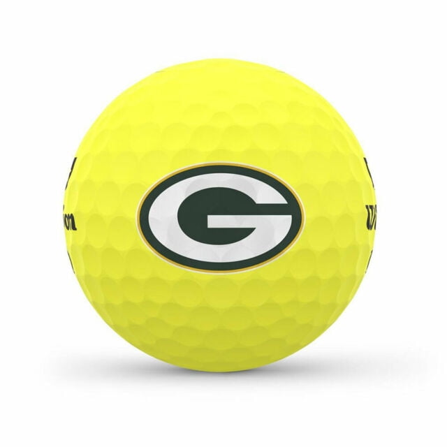 Wilson Staff Duo Optix NFL Golf Balls Yellow, Green Bay Packers, 12 Pack