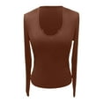 thumbnail image 5 of Petite Clothing for Women Crew Neck Knitted Spicy Style Slim Fit Basic Womens Tank Tops,Brown,S, 5 of 7