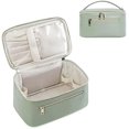 thumbnail image 1 of Kunmingshisd Toys Bolsa de maquillaje Nature, organizador de maquillaje de viaje, estuche para brochas de maquillaje para mujer en piel vegana, color verde, 1 of 4