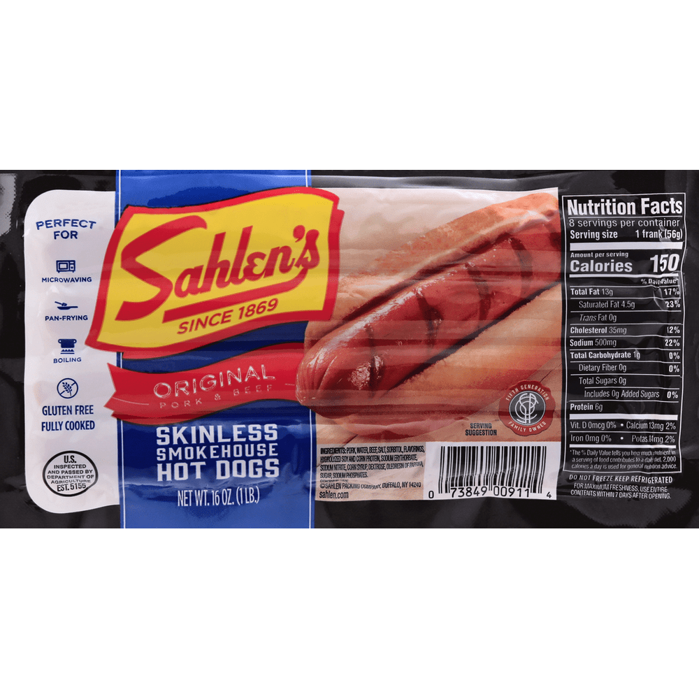 sahlens-smokehouse-skinless-original-pork-beef-hot-dogs-16-oz-walmart-walmart