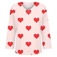 thumbnail image 4 of Outfmvch Valentine's Day Shirts Vintage Blouse Women Blouse Women Top Valentines Day Top Valentines Shirts for Women 3/4 Sleeve Fall Blouses for Women 2025 Light Pink 1 2xl, 4 of 5