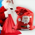 thumbnail image 1 of New Large Canvas Merry Christmas Music Forest Stocking Gift Storage Bag, 1 of 6