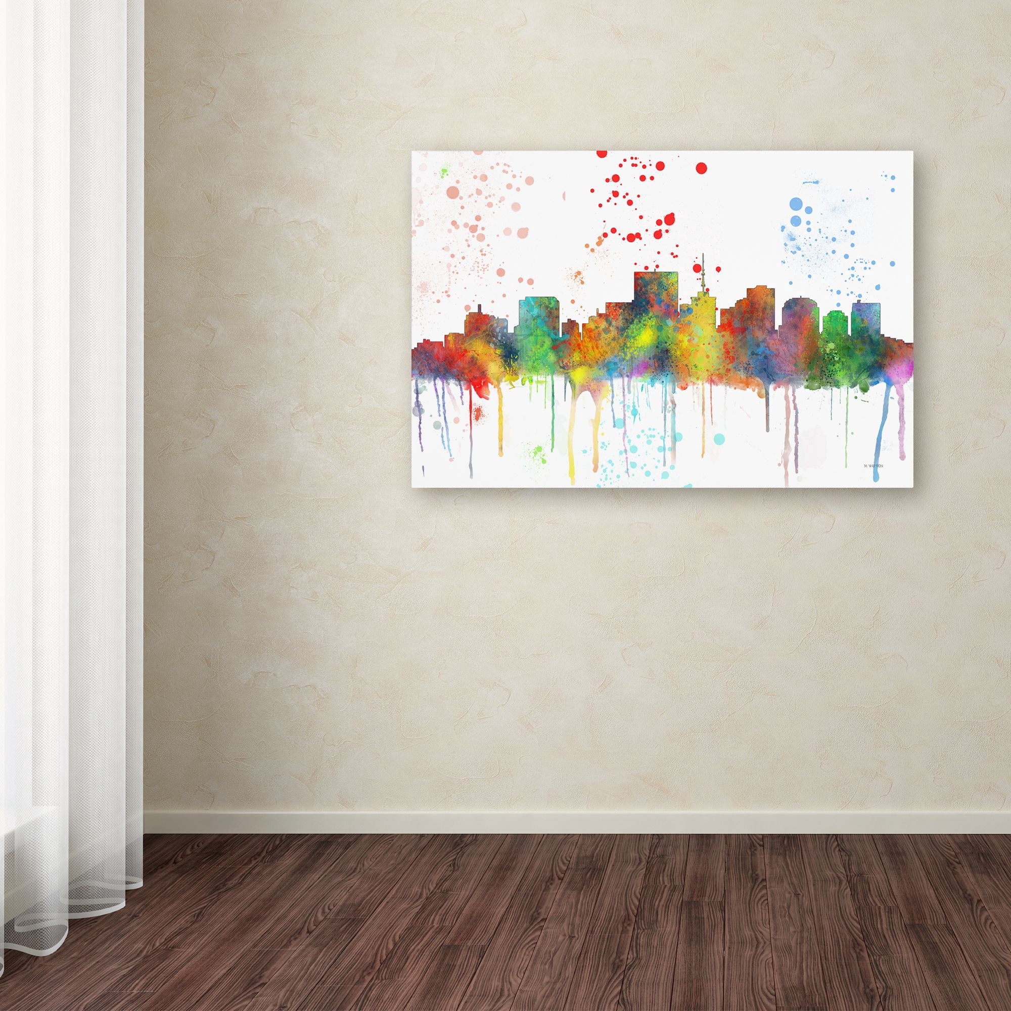 Trademark Fine Art "Richmond Virginia Skyline Mclr-1" Canvas Art by Marlene Watson