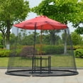 thumbnail image 5 of IPEWLEX Outdoor Patio Umbrella Mosquito Net Cover for 9ft-13ft Umbrellas - Breathable Polyester Mesh Screens Unwanted Insects, 5 of 6