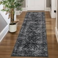 thumbnail image 2 of Gaderth 2x6 Kitchen Runner Rug, Non Slip Washable Rug for Bedroom, Modern Geometric Distressed Diamond Farmhouse Carpet, Low Pile Soft Stain Resistant Floor Rug for Office Nursery, 2 of 10
