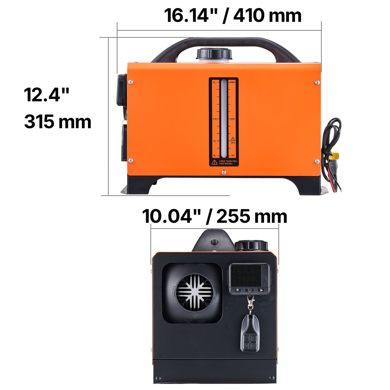 Diesel Air Heater 8kW, 12-24V DC Parking Heater with Digital Display for Vehicles, Campervans, Trucks