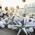 thumbnail image 4 of 12 globos de aluminio con forma de estrella explosiva para bodas, cumpleaños, fiestas, festividades, suministros de decoración, gotas cónicas, 4 of 5