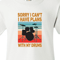 thumbnail image 4 of Inktastic Drummer Funny Retro Plans With My Drums Youth T-Shirt, 4 of 5