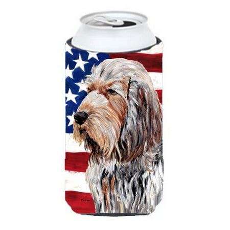 

Otterhound With American Flag Usa Tall Boy bottle sleeve Hugger 22 To 24 Oz.