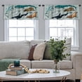 thumbnail image 4 of LALILO Kitchen Curtain Valance Sea Animal Collection Fish Rod Pocket Window Curtain 52"x 18" Set of 2, 4 of 5