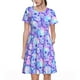 thumbnail image 1 of Balery Blue Skull Daisy Vestidos sueltos de manga corta para mujer, vestidos de verano 2025, vestidos casuales de corte A con vuelo., 1 of 6