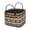 Brown Geometric Print, variant on Uourmeti Blue Patchwork Large Capacity Storage Basket, Soft Quilted Laundry Basket Polyester Fabric Storage Hamper for Bedroom