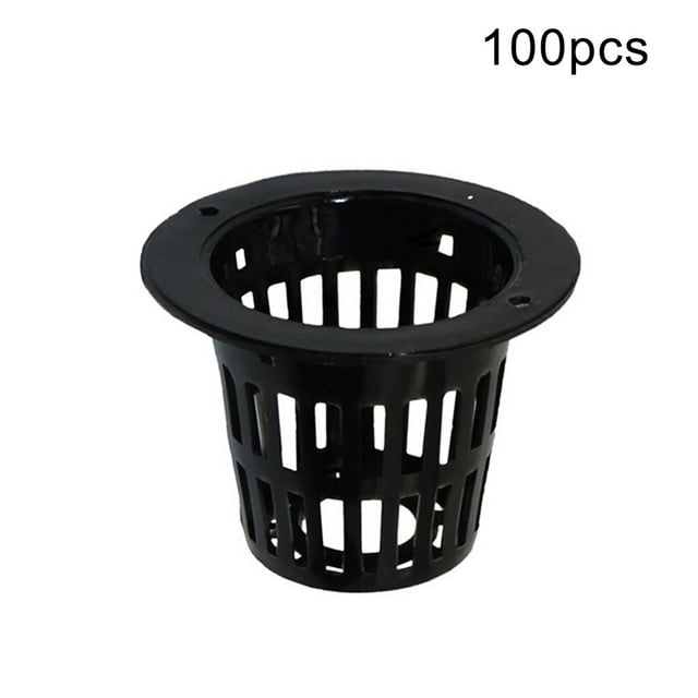 Planting Net 100Pcs Slotted Planting Cups Mesh Pot Net Basket Hydroponic Aeroponic Container