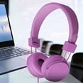 thumbnail image 4 of Purple Foldable Over - Ear Wired Headphones for Kids, Compatible with Multiple Devices, 4 of 5