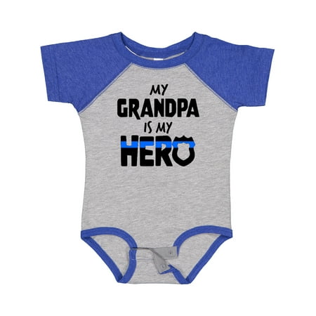 

Inktastic My Grandpa is My Hero Police Officer Family Gift Baby Boy or Baby Girl Bodysuit