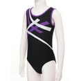 thumbnail image 4 of Hansber Kids Boys Girls Gymnastics Leotard Workout Gym Training Bodysuits Athletic Biketards Active Purple 12, 4 of 7