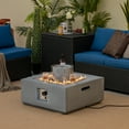 thumbnail image 2 of Costway 28" Patio Fountain Fire Pit Table 50,000 BTU Square Propane Fire Pit withPVC Cover, 2 of 9