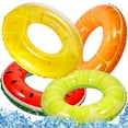 thumbnail image 4 of FiGoal 4 Pack Summer Swimming Float Swimming Pool Ring Toys Outdoor Water Activities, 4 of 7