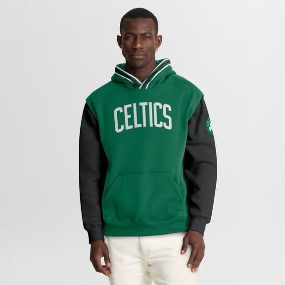 Men's Fanatics  Kelly Green/Black Boston Celtics Half Court Shot Clock Fastbreak Hoodie