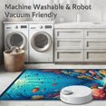 thumbnail image 5 of ODIKA 4'x6' Machine Washable Non-Slip Area Rug, Abstract Undersea World Optical Illusion High Traffic Rug, Blue, 68565, 5 of 5