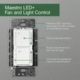thumbnail image 7 of Lutron MACL-LFQH-WH White 120V 150W 1.5A 4-Speed Fan Control and Light Dimmer, 7 of 7