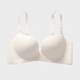 thumbnail image 4 of Women's Large Size Push-Up Bra,Wireless No Underwire Thin Breathable Comfortable Daily Casual Underwear Soft Stretchy Supportive Everyday Bra For Daily Wear White XXL, 4 of 7