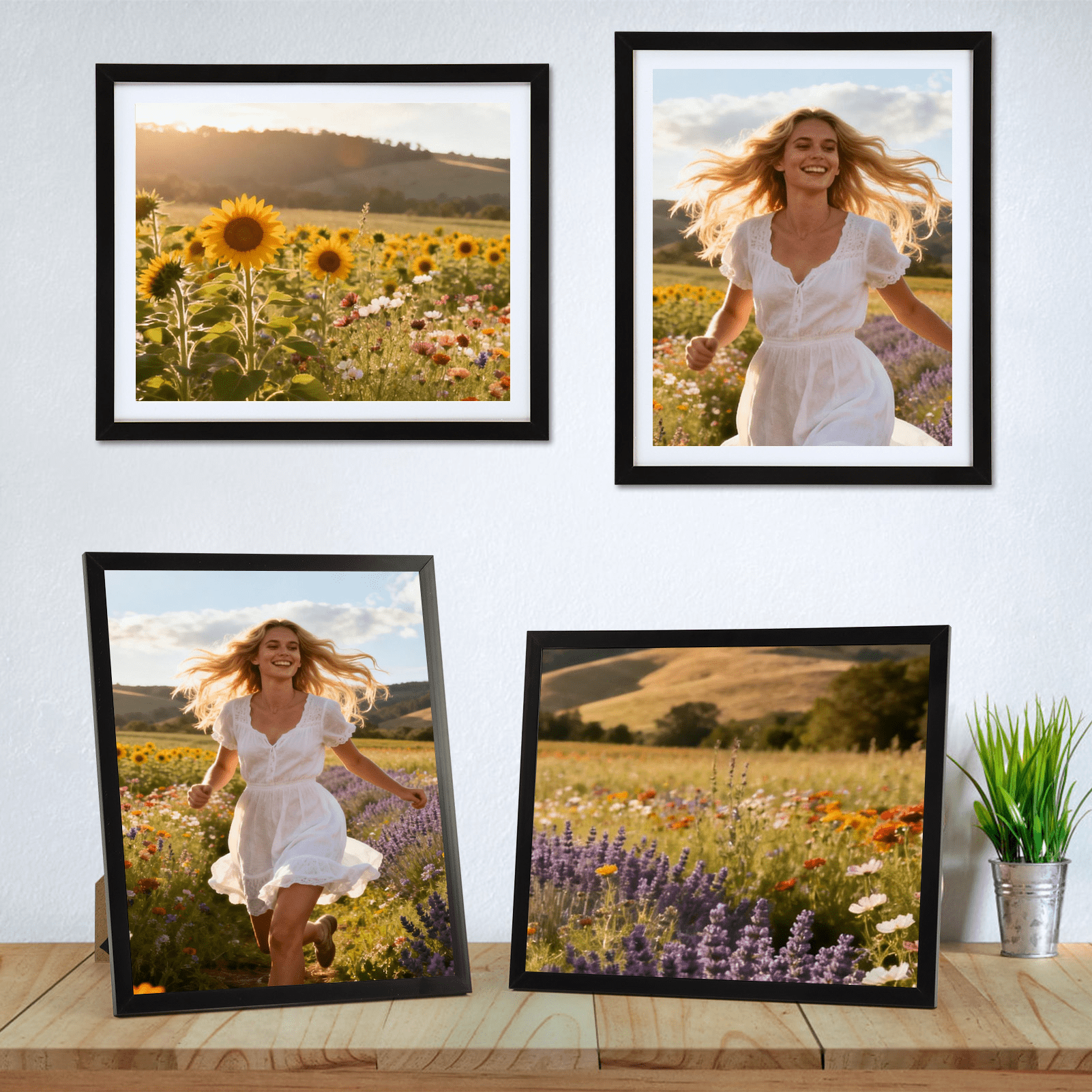 10 Pack 9x11 Black Picture Frame with 8x10 Opening