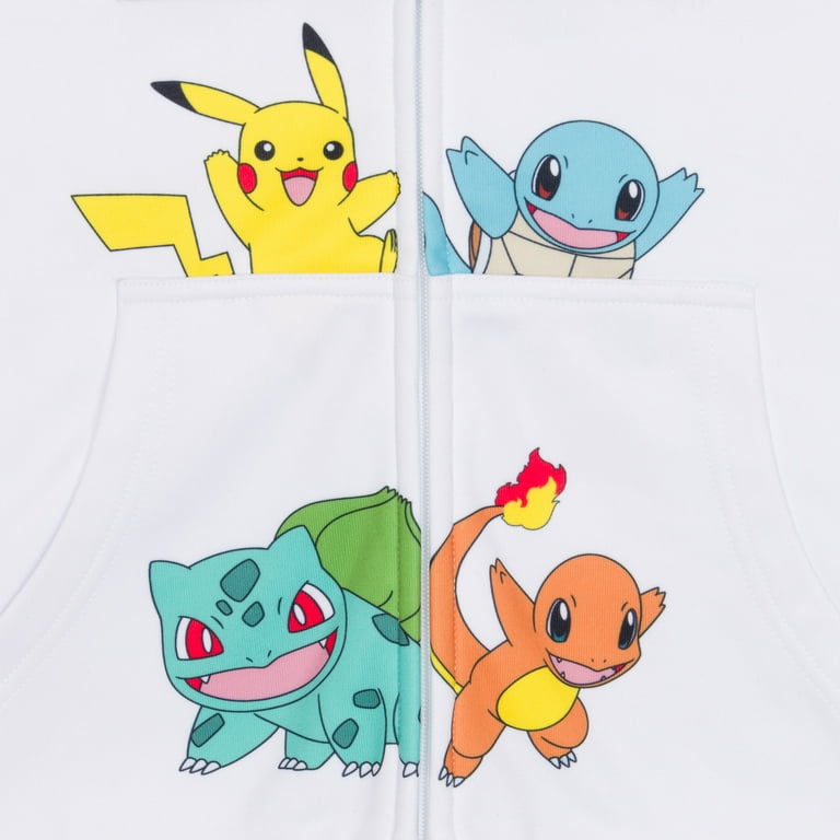 Pokemon Hoodie - Poke Ball Character Hooded Zip Sweatshirt for Youth Boys,  Girls and Teens Ages 4-18, Multicolored, Large - Walmart.com