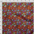 thumbnail image 4 of oneOone Cotton Flex Maroon Fabric Halloween Sewing Material Print Fabric By The Yard 40 Inch Wide, 4 of 4
