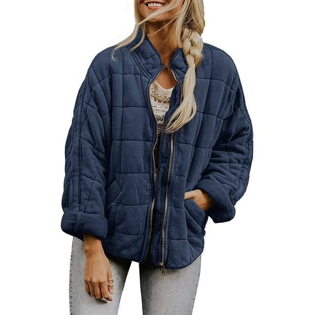 REDHOTYPE Veste à Boutons Manches Longues pour Femmes avec Poches