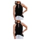 thumbnail image 2 of Blusa sin mangas Minnieouse Mujer Cuello Corbata Lindo Negro XL, 2 of 6