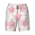 thumbnail image 4 of Lsque Mens Swim Trunks Cartoon Pig Pattern - Bathing Suit Compression Liner - Beach Swim Shorts Swimwear - (S-3XL) - Stretch Quick Dry -Medium, 4 of 9